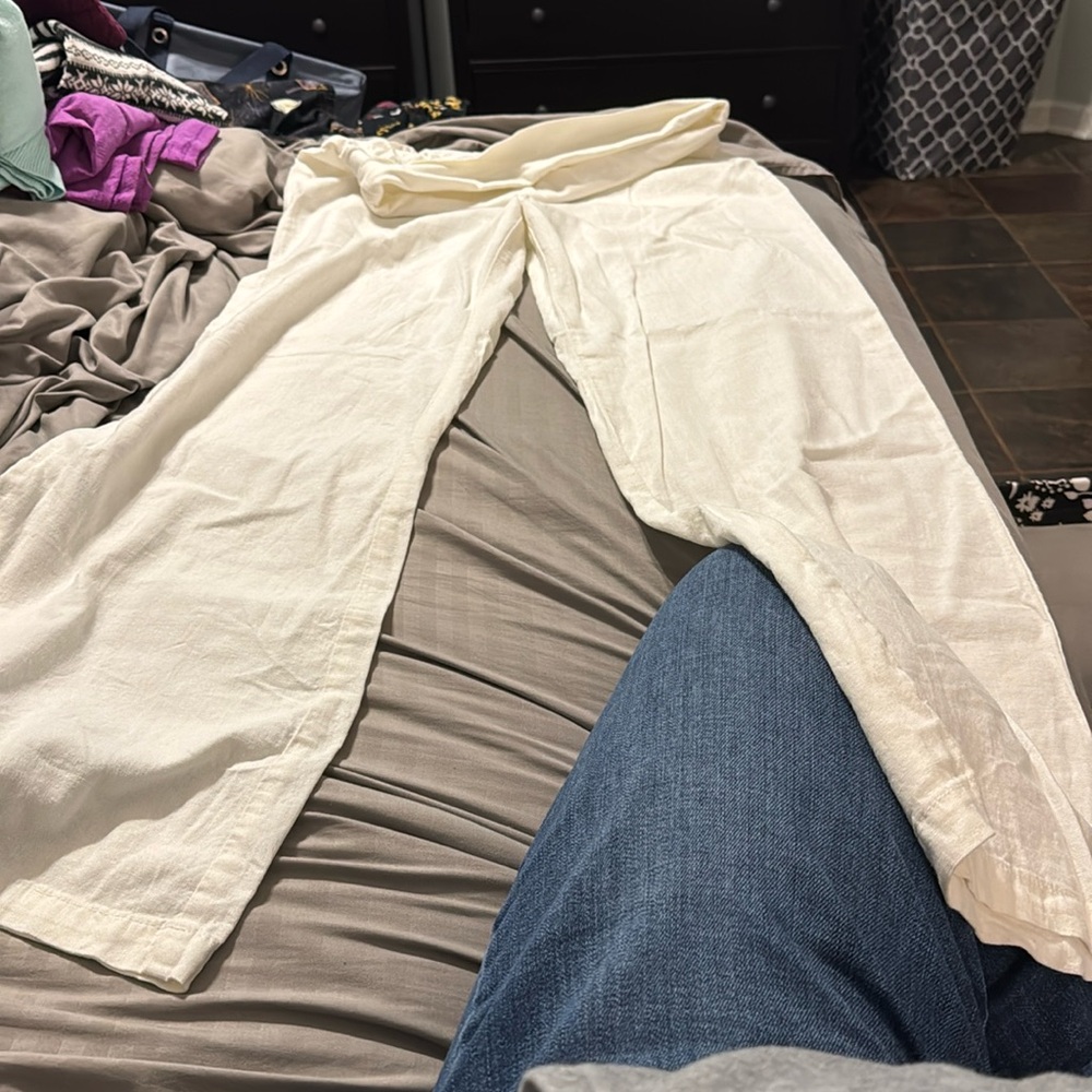 White Linen Pants